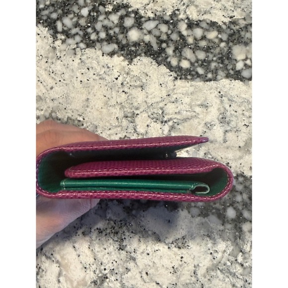 Dolce & Gabbana Miss Sicily Von Purple Lizard Embossed Leather Mini Wallet Bag - Picture 5 of 12